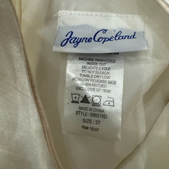 Jane Copeland Girl’s Dress Pink and Gold and Cream 3T - Picture 6 of 8